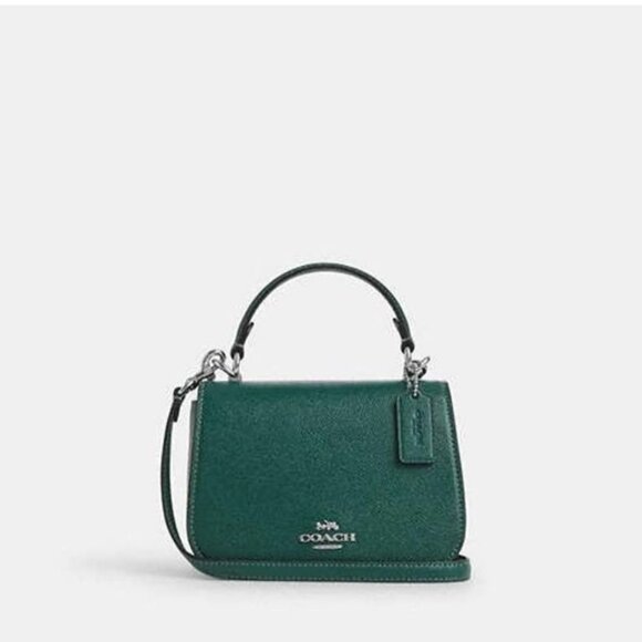LYSA TOP HANDLE BAG EMERALD COLOUR - Picture 1 of 4